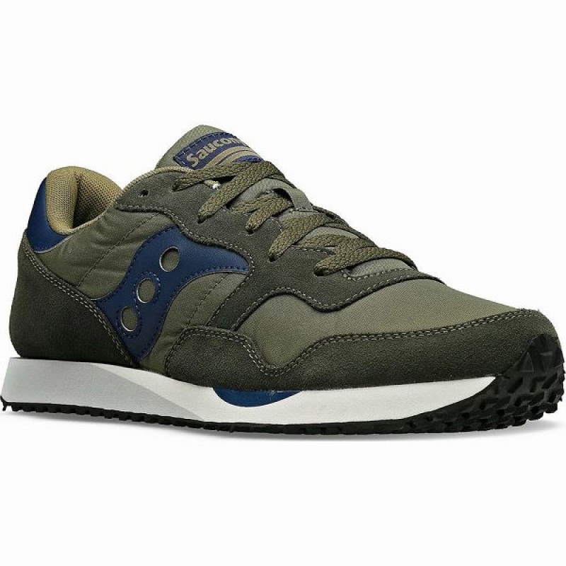 Women's Saucony DXN Trainer Sneakers Green / Navy | VWOCJLP-40