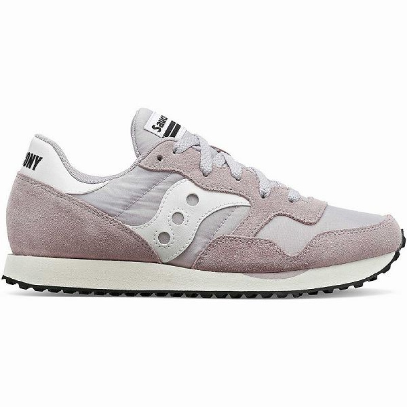 Women\'s Saucony DXN Trainer Sneakers Grey / White | YVCDHWN-89