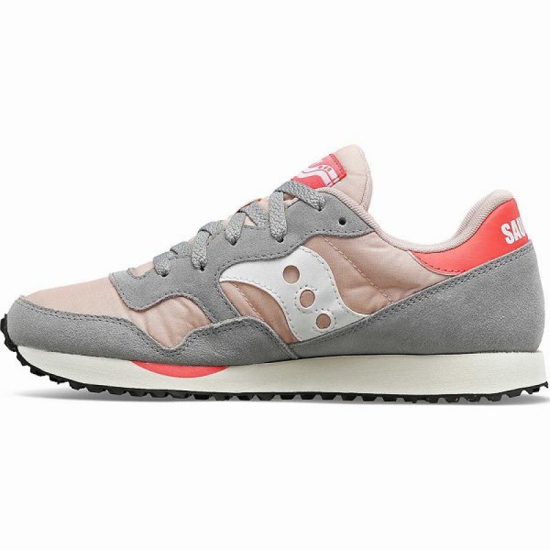 Women's Saucony DXN Trainer Sneakers Grey / Pink | EZABXTW-83