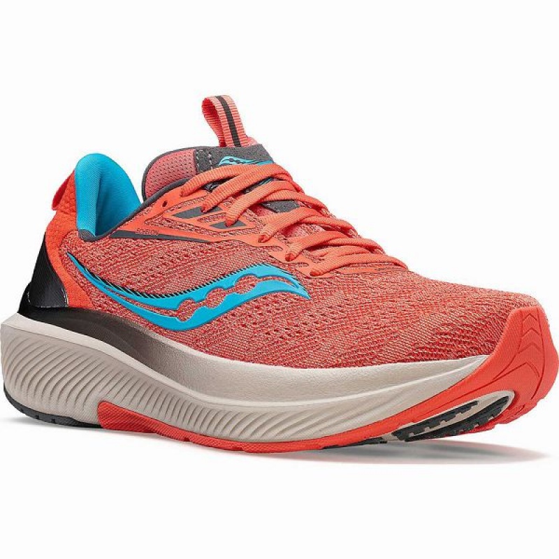 Women's Saucony Echelon 9 Running Shoes Blue / Coral | BLUHAFJ-01