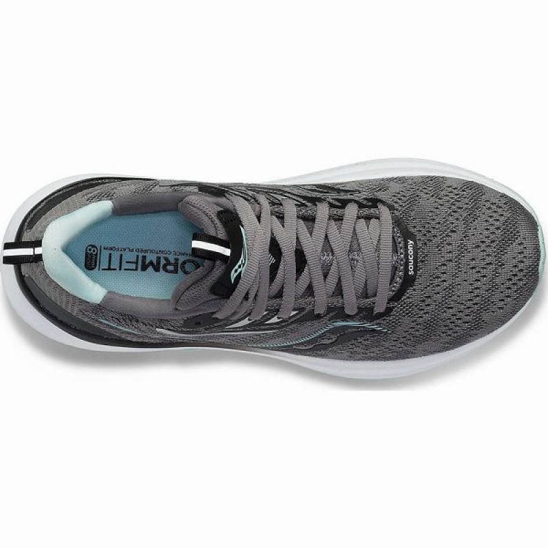 Women's Saucony Echelon 9 Running Shoes Grey | GAKNWBU-01