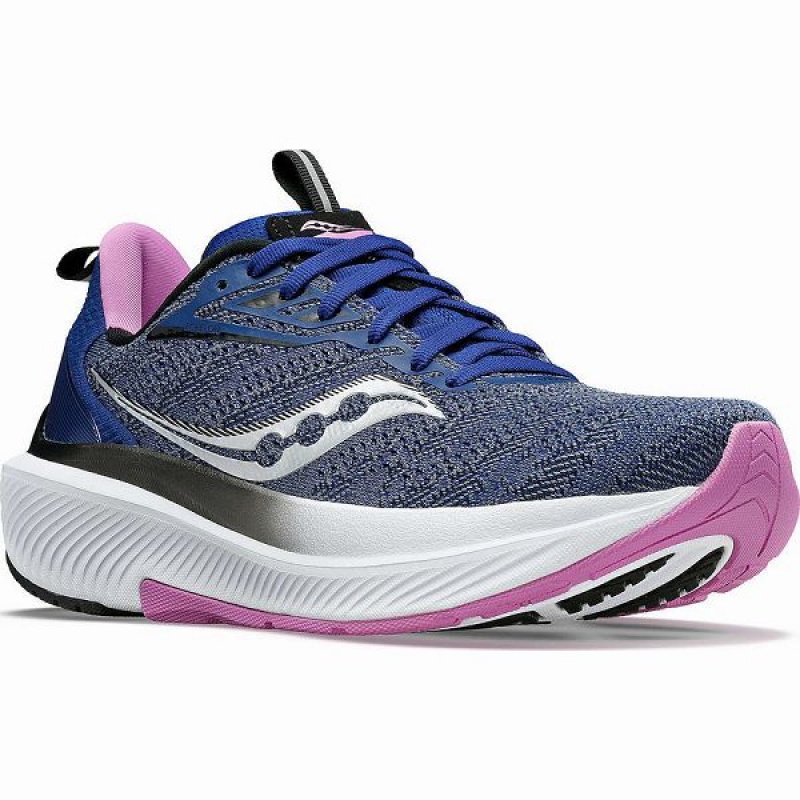 Women's Saucony Echelon 9 Running Shoes Indigo / Purple | QDTEPSK-76