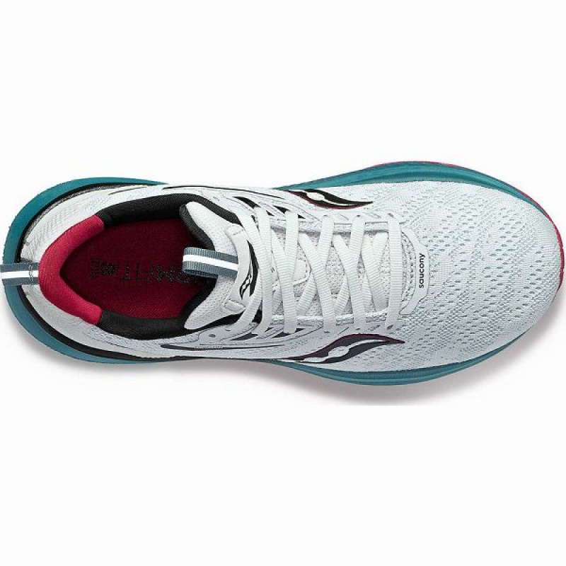 Women's Saucony Echelon 9 Running Shoes White / Blue | ORSUBIN-51