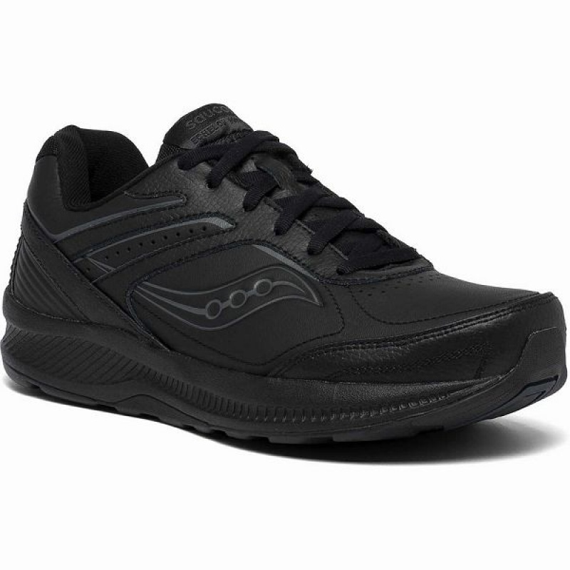 Women's Saucony Echelon Walker 3 Walking Shoes Black | PVQYSHL-19