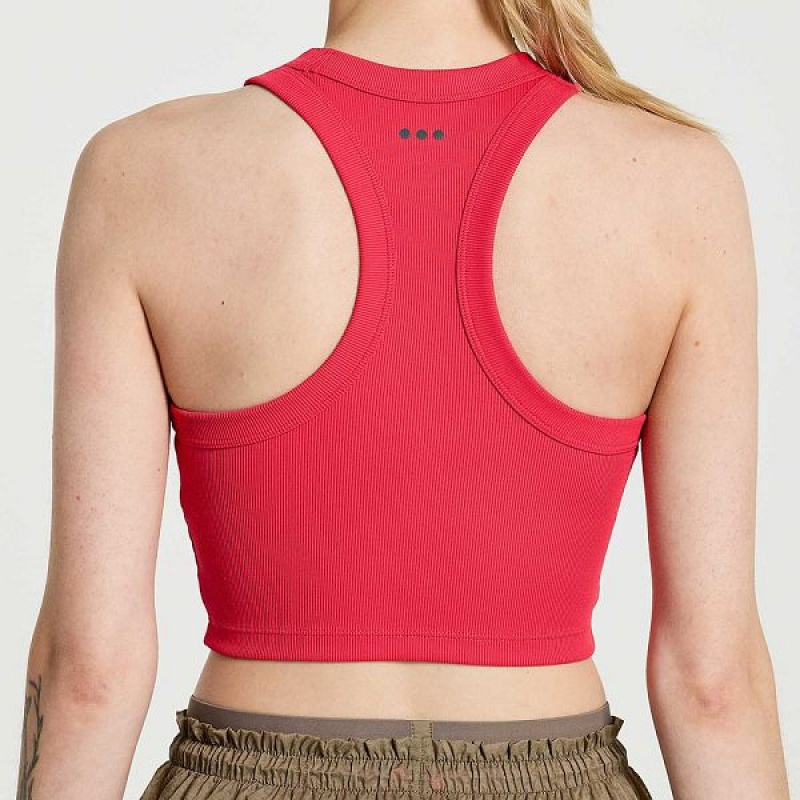 Women's Saucony Elevate Crop Tops Rose | OVFRJGB-38