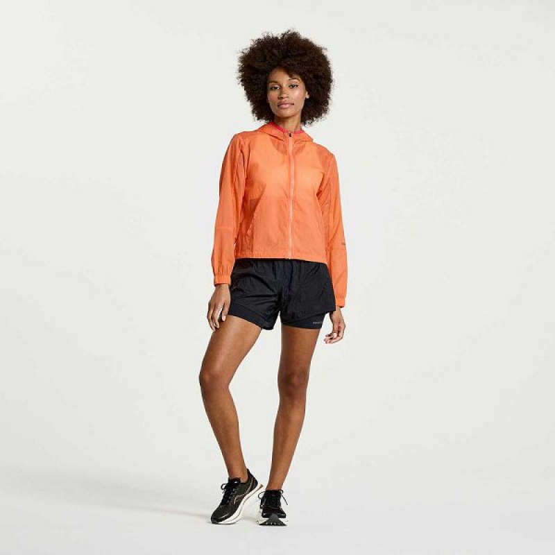 Women's Saucony Elevate Packaway Jackets Orange | LHEAIVR-98