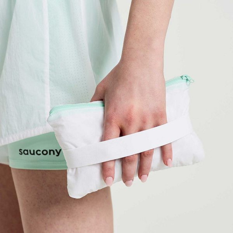 Women's Saucony Elevate Packaway Jackets White | OMEFVQW-18