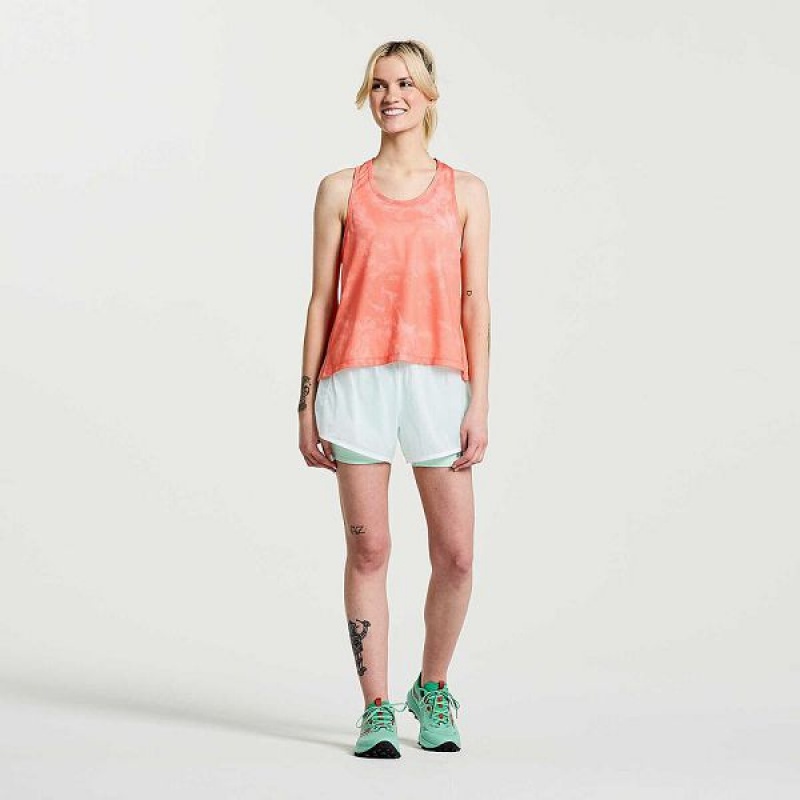 Women's Saucony Elevate Tank Top Orange | DPFBTUX-65