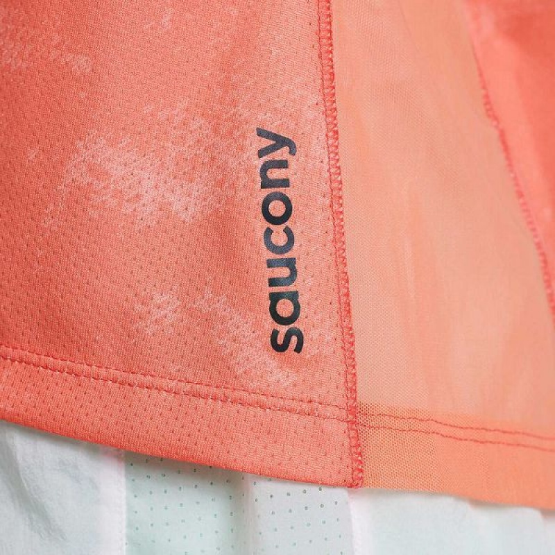 Women's Saucony Elevate Tank Top Orange | DPFBTUX-65