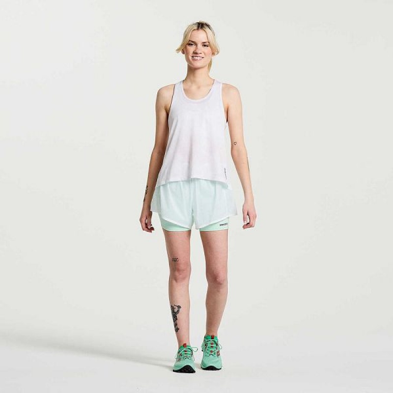 Women's Saucony Elevate Tank Top White | TVWCZRL-27