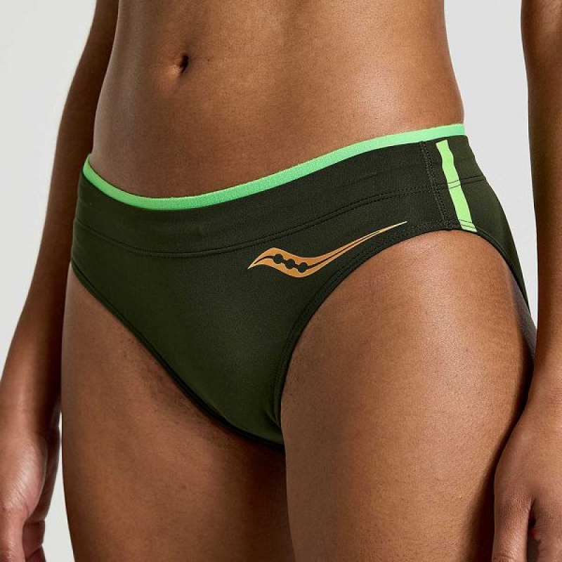 Women's Saucony Elite Brief Shorts Umbra | FKEMGNO-43