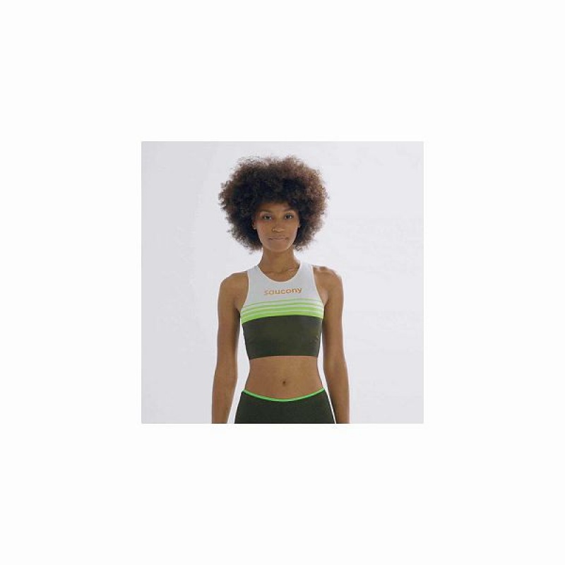 Women's Saucony Elite Crop Tops Umbra | ARYXMDO-02