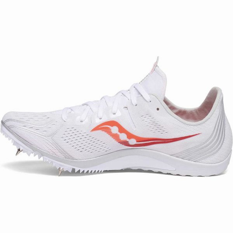 Women's Saucony Endorphin 3 Spike Spikes Shoes White / Red | PNXTEZL-16