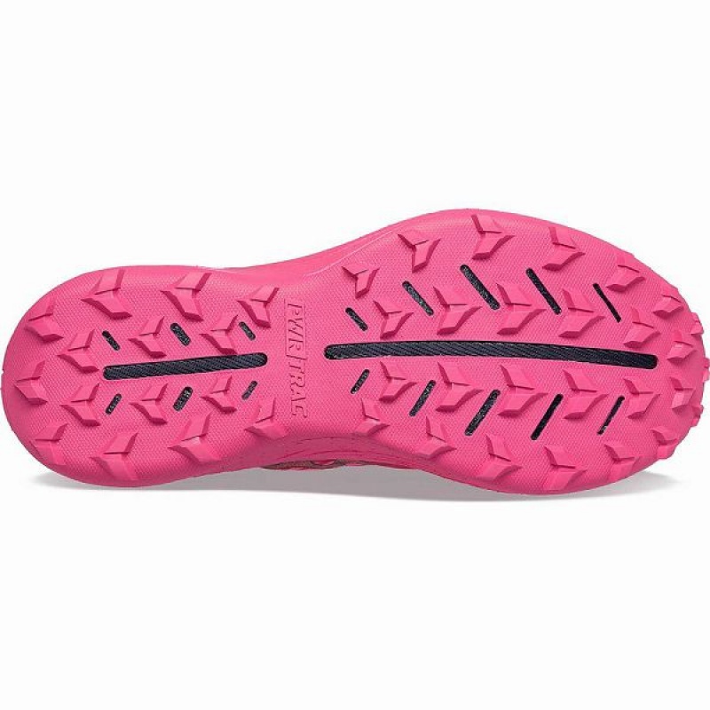 Women's Saucony Endorphin Edge Running Shoes Pink / Navy | FHJZSPK-45