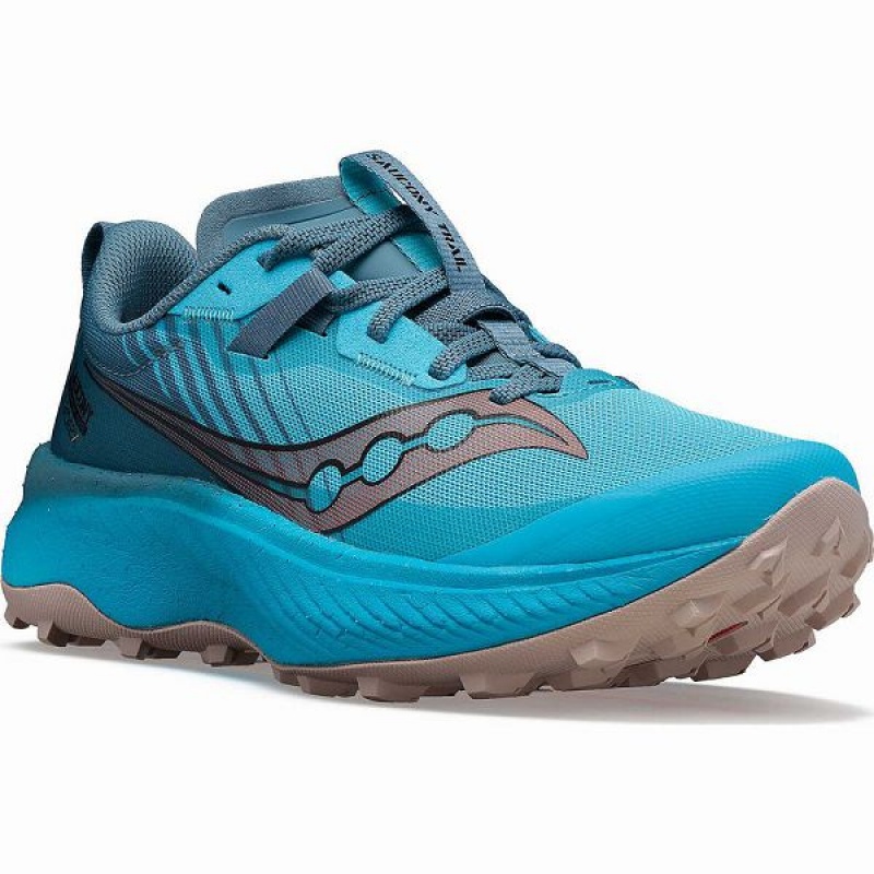 Women's Saucony Endorphin Edge Trail Running Shoes Blue | FBRPWUK-32