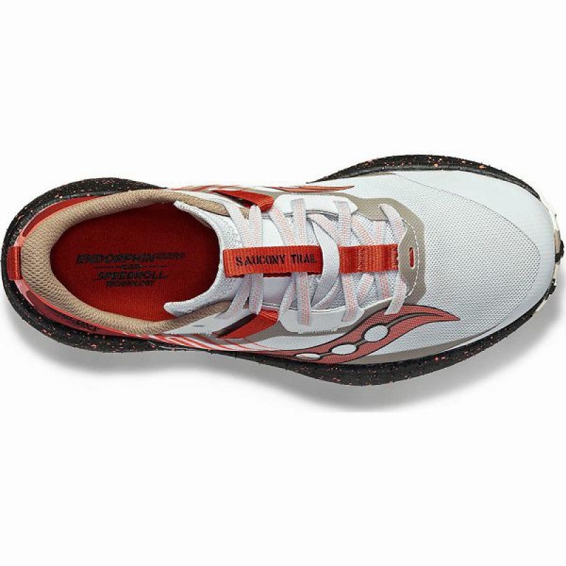 Women's Saucony Endorphin Edge Trail Running Shoes White / Orange | IDNABZE-42