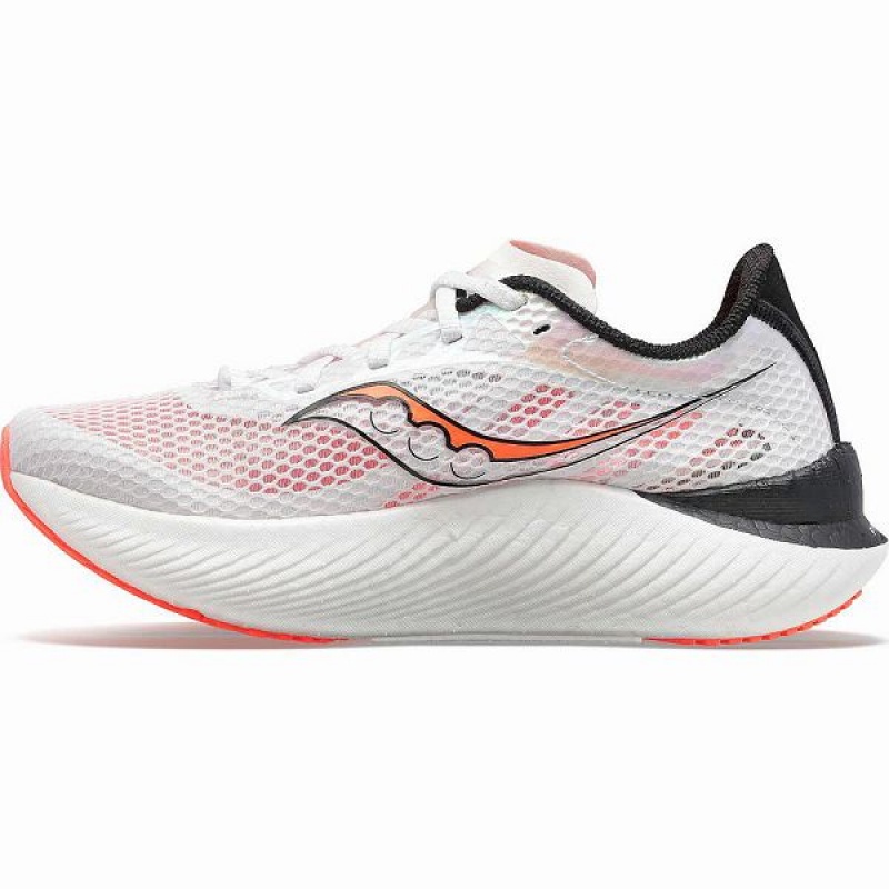 Women's Saucony Endorphin Pro 3 Running Shoes White / Black / Red | OIZYAVF-17