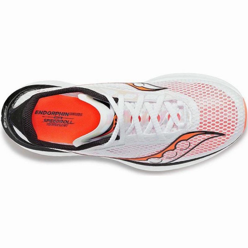 Women's Saucony Endorphin Pro 3 Running Shoes White / Black / Red | OIZYAVF-17