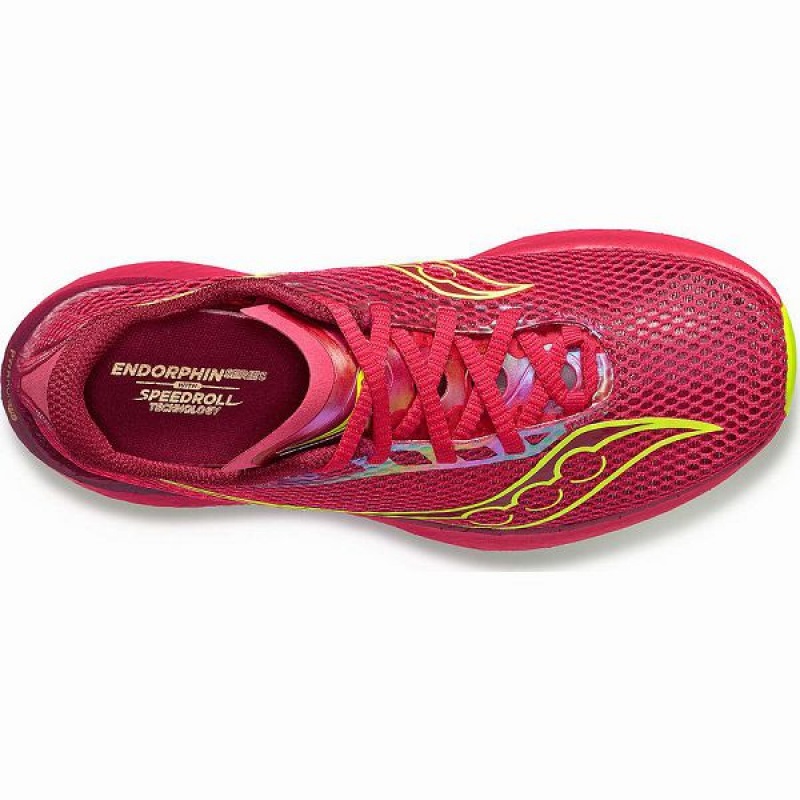 Women's Saucony Endorphin Pro 3 Running Shoes Red / Rose | UTHKPLE-59