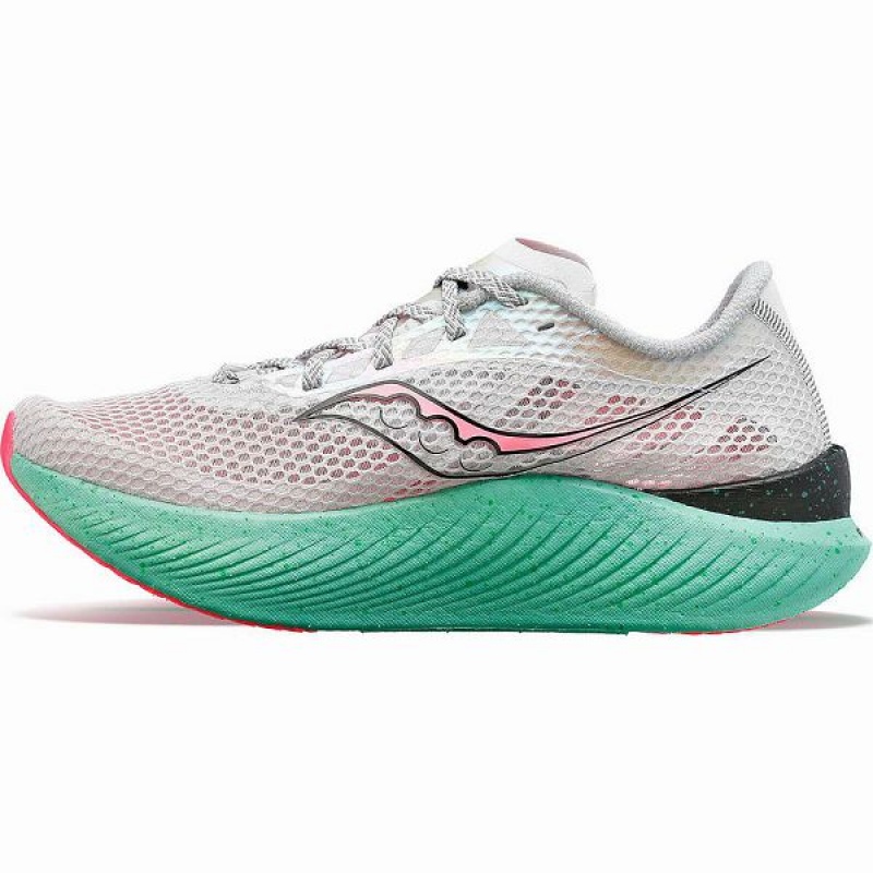 Women's Saucony Endorphin Pro 3 Running Shoes White / Pink | ITBZLHO-18