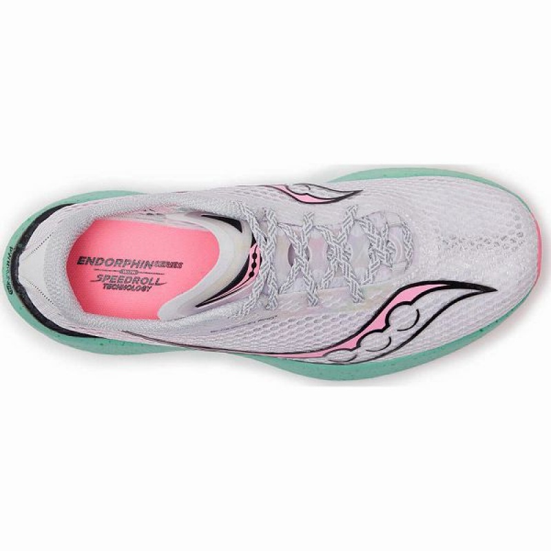 Women's Saucony Endorphin Pro 3 Running Shoes White / Pink | ITBZLHO-18