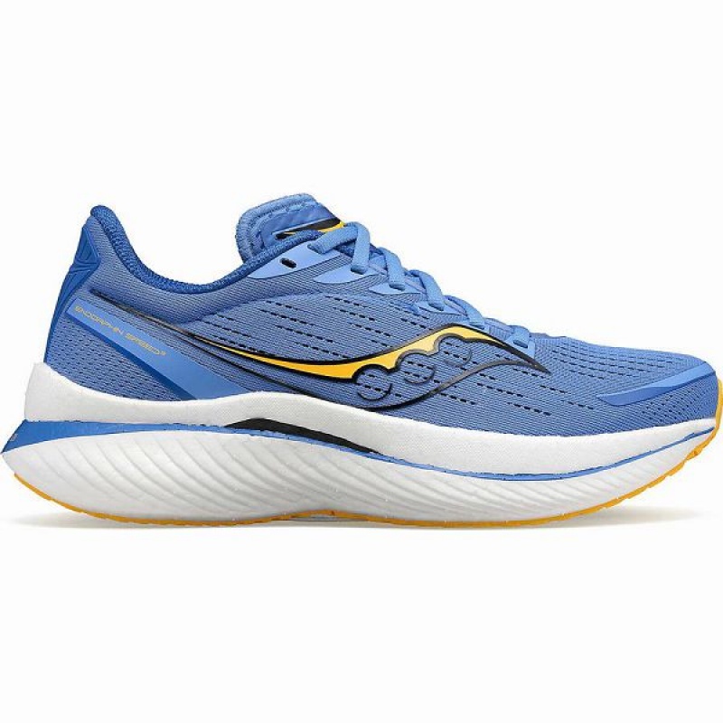 Women\'s Saucony Endorphin Speed 3 Running Shoes Blue / Gold | QBICJOV-68