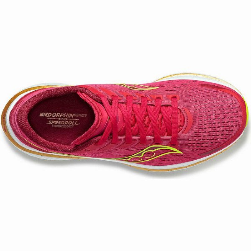 Women's Saucony Endorphin Speed 3 Running Shoes Red / Rose | IVGPAMY-48