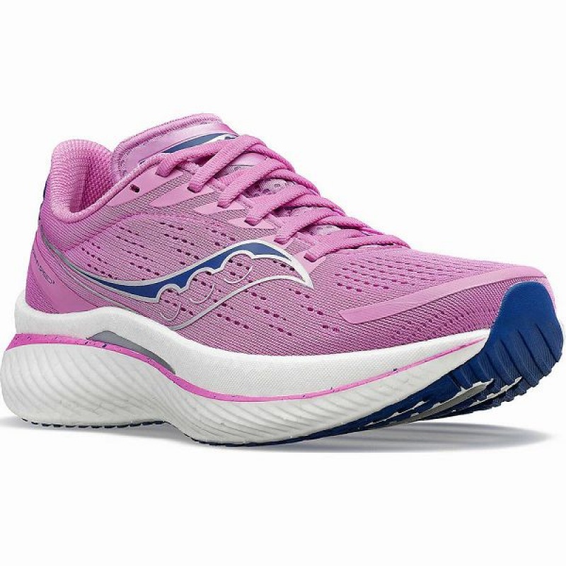 Women's Saucony Endorphin Speed 3 Running Shoes Purple / Indigo | TUQICOE-39