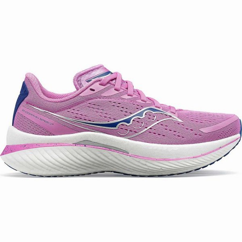 Women\'s Saucony Endorphin Speed 3 Running Shoes Purple / Indigo | TUQICOE-39