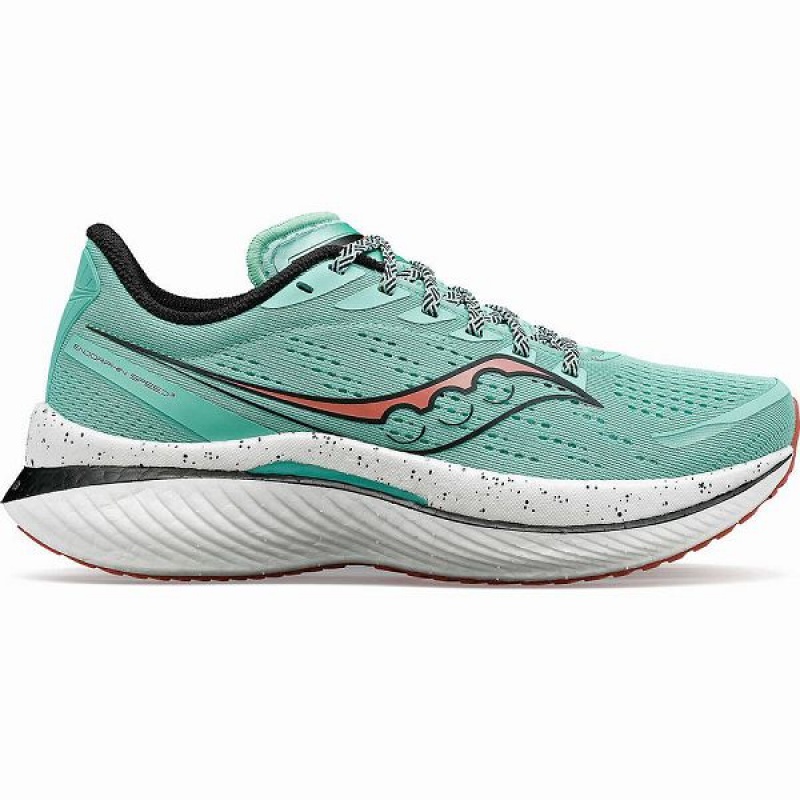 Women\'s Saucony Endorphin Speed 3 Running Shoes Turquoise / Black | YQPJDAW-16