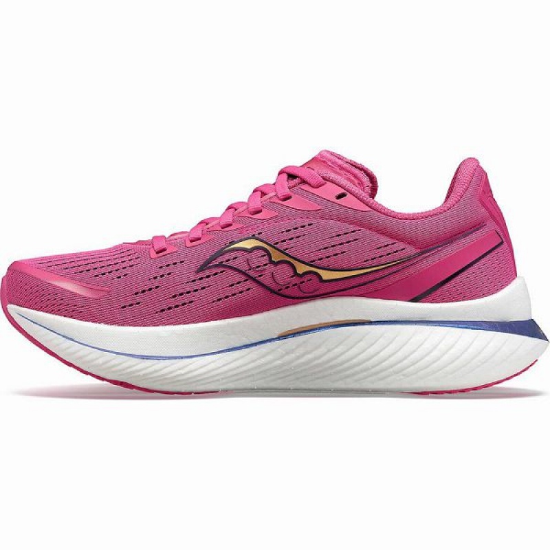 Women's Saucony Endorphin Speed 3 Running Shoes Pink / Navy | BKYTERP-05