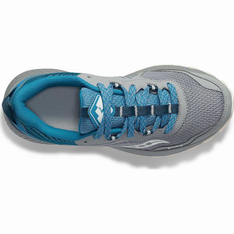 Women's Saucony Excursion TR15 Trail Running Shoes Grey / Blue | MOGYHWP-35