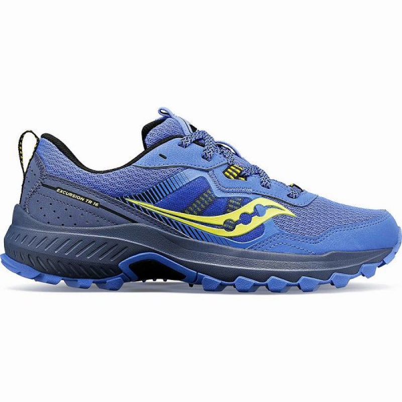 Women\'s Saucony Excursion TR16 Trail Running Shoes Blue / Navy | ZNPTWJO-64