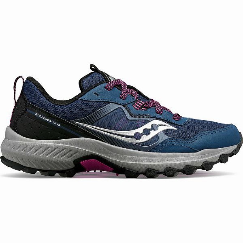 Women\'s Saucony Excursion TR16 Trail Running Shoes Navy | UIXYVEC-35