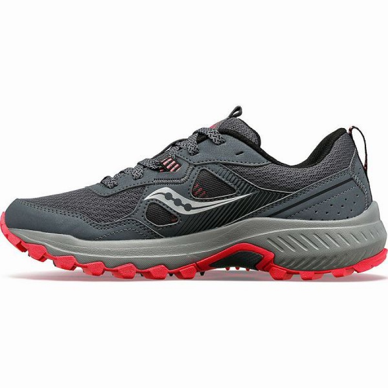 Women's Saucony Excursion TR16 Trail Running Shoes Grey / Coral | YLWQMSI-60