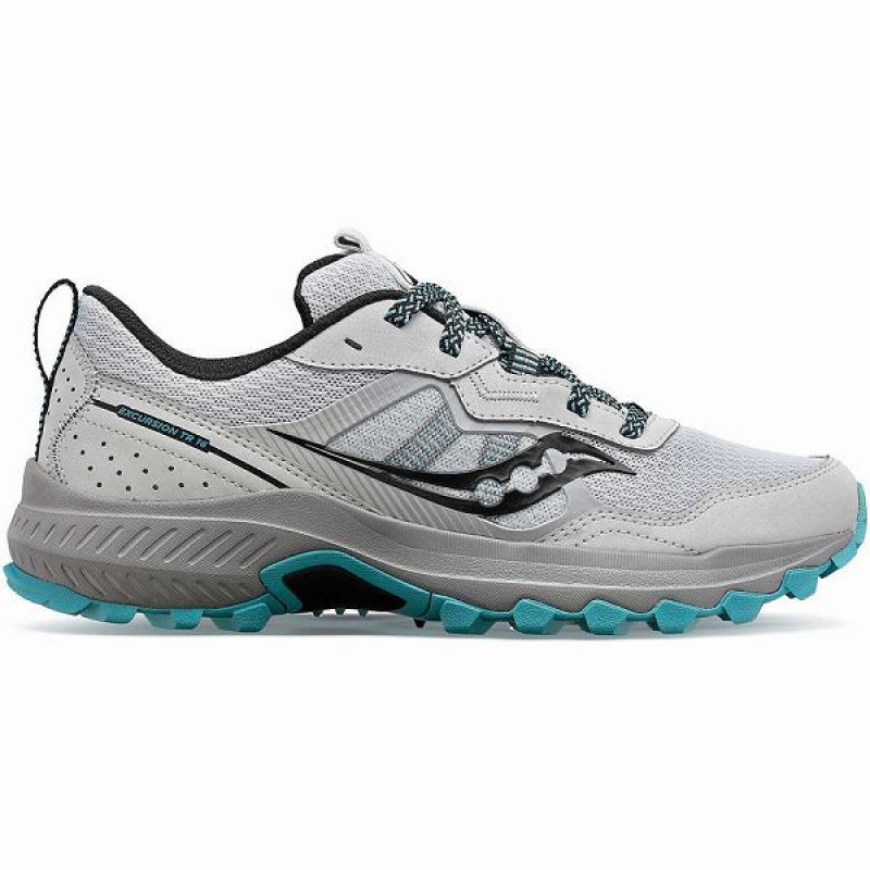 Women\'s Saucony Excursion TR16 Trail Running Shoes Grey / Blue | UAEPQTF-89