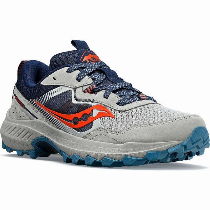 Women's Saucony Excursion TR16 Trail Running Shoes Grey / Navy | SXOGWZE-06