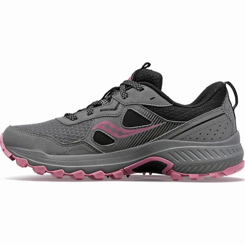 Women's Saucony Excursion TR16 Trail Running Shoes Grey / Rose | MKXFOLC-75