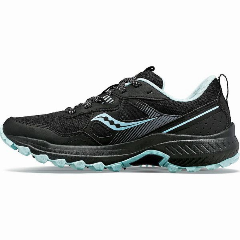 Women's Saucony Excursion TR16 Trail Running Shoes Black / Blue | JMKDSFE-59