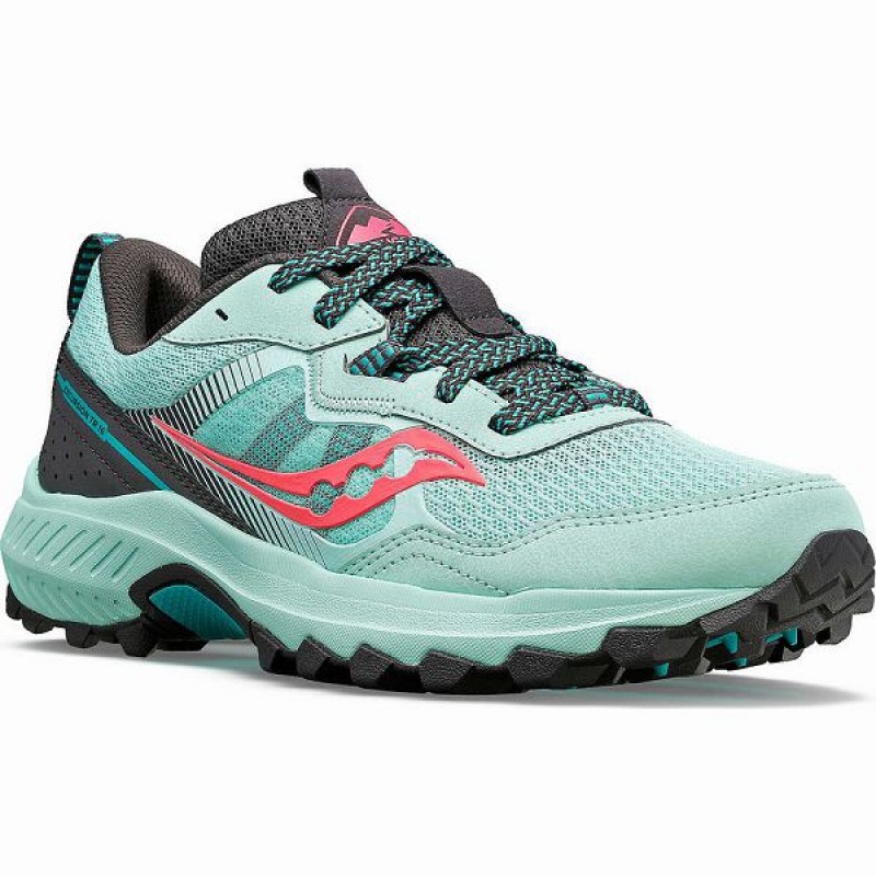 Women's Saucony Excursion TR16 Trail Running Shoes Turquoise / Pink | FGMRPCI-71