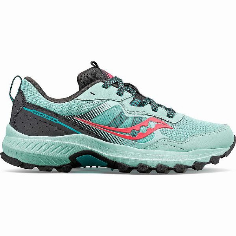 Women\'s Saucony Excursion TR16 Trail Running Shoes Turquoise / Pink | FGMRPCI-71