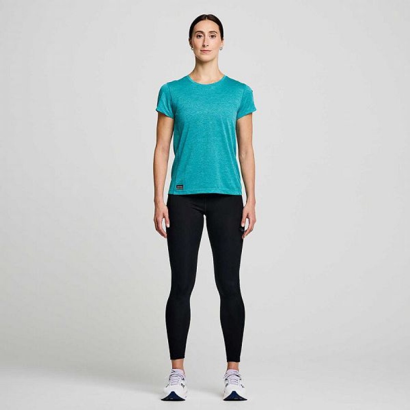 Women's Saucony Fortify 7/8 Tight Black | EIKZHWN-49