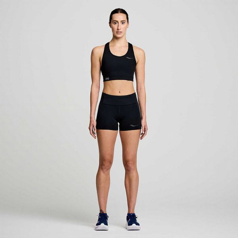 Women's Saucony Fortify Bras Black | VZKSWOC-74