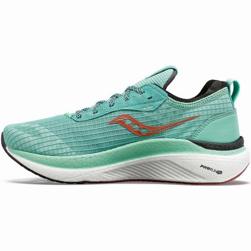 Women's Saucony Freedom Crossport Walking Shoes Turquoise / Orange | OLKGSQB-89