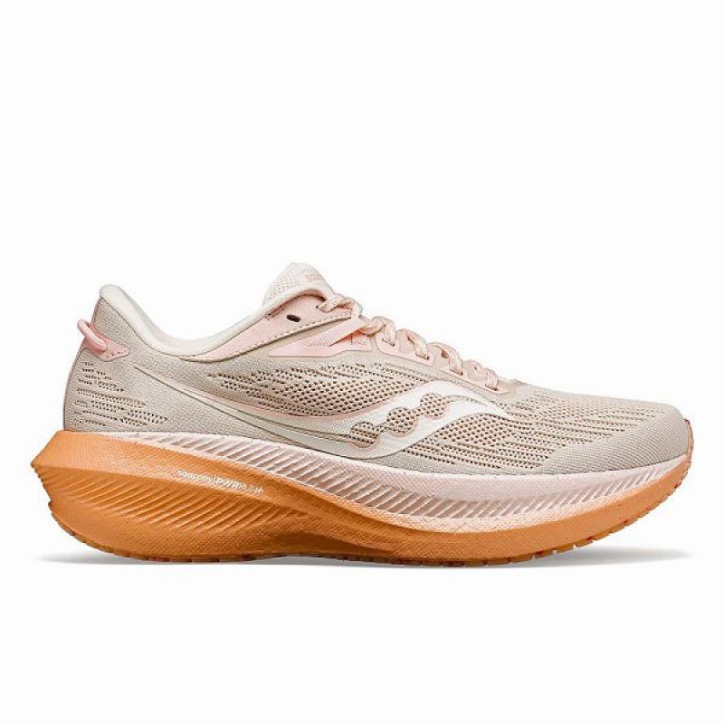 Women's Saucony Galentine's Day Triumph 21 Walking Shoes Pink | JMLKUTF-54