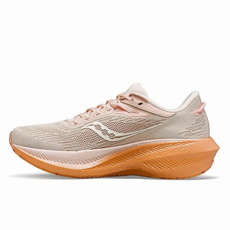 Women's Saucony Galentine's Day Triumph 21 Walking Shoes Pink | JMLKUTF-54