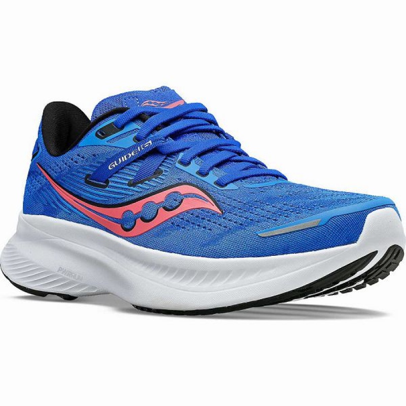 Women's Saucony Guide 16 Running Shoes Blue / Black | NQTYXOJ-53