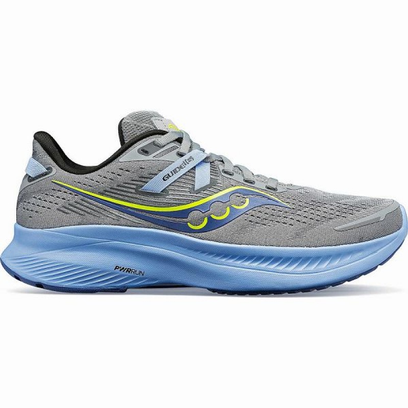 Women\'s Saucony Guide 16 Running Shoes Grey / Blue | HSPKNAO-63