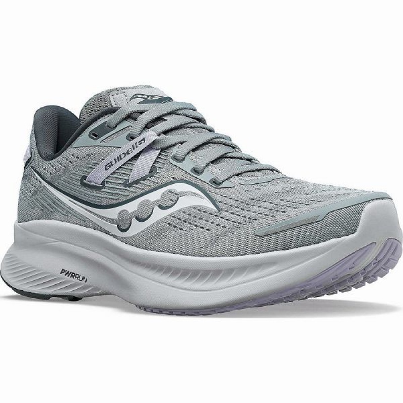 Women's Saucony Guide 16 Running Shoes Grey / Purple | XQSEMYL-81