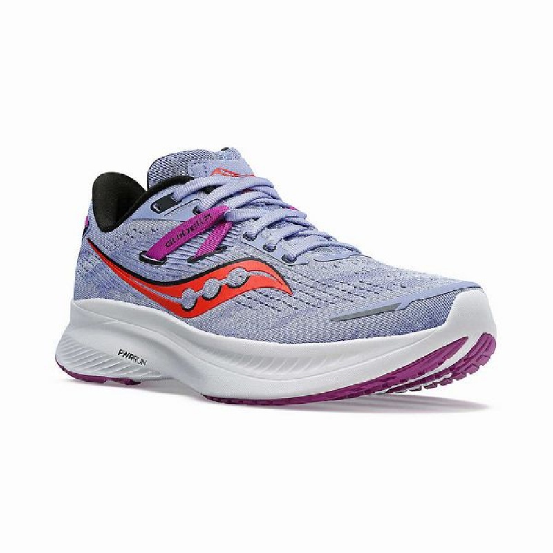 Women's Saucony Guide 16 Running Shoes Purple | ENKIGRW-56